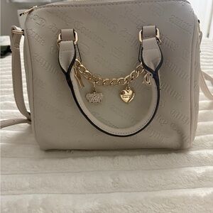 Juicy Couture Beige Crossbody Bag with Gold Accents